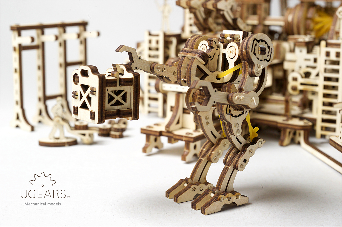Ugears Robot Factory Mechanical Town Series 10
