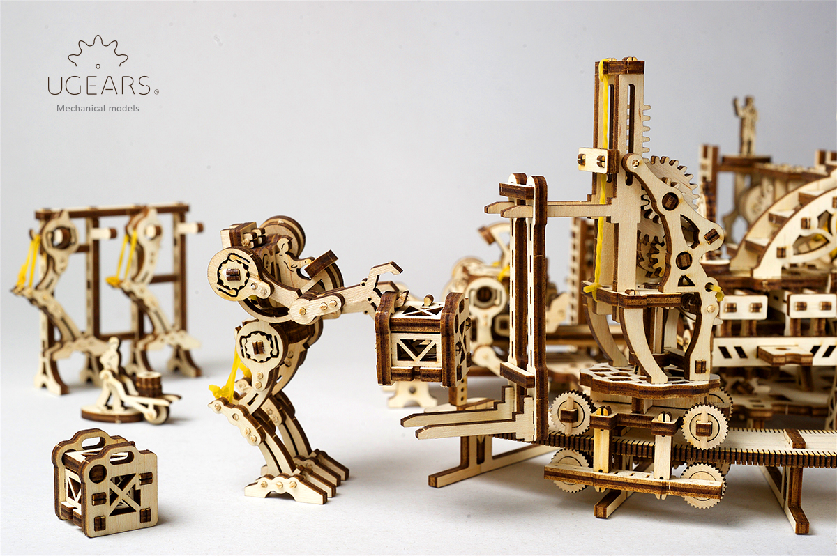 Ugears Robot Factory Mechanical Town Series 7