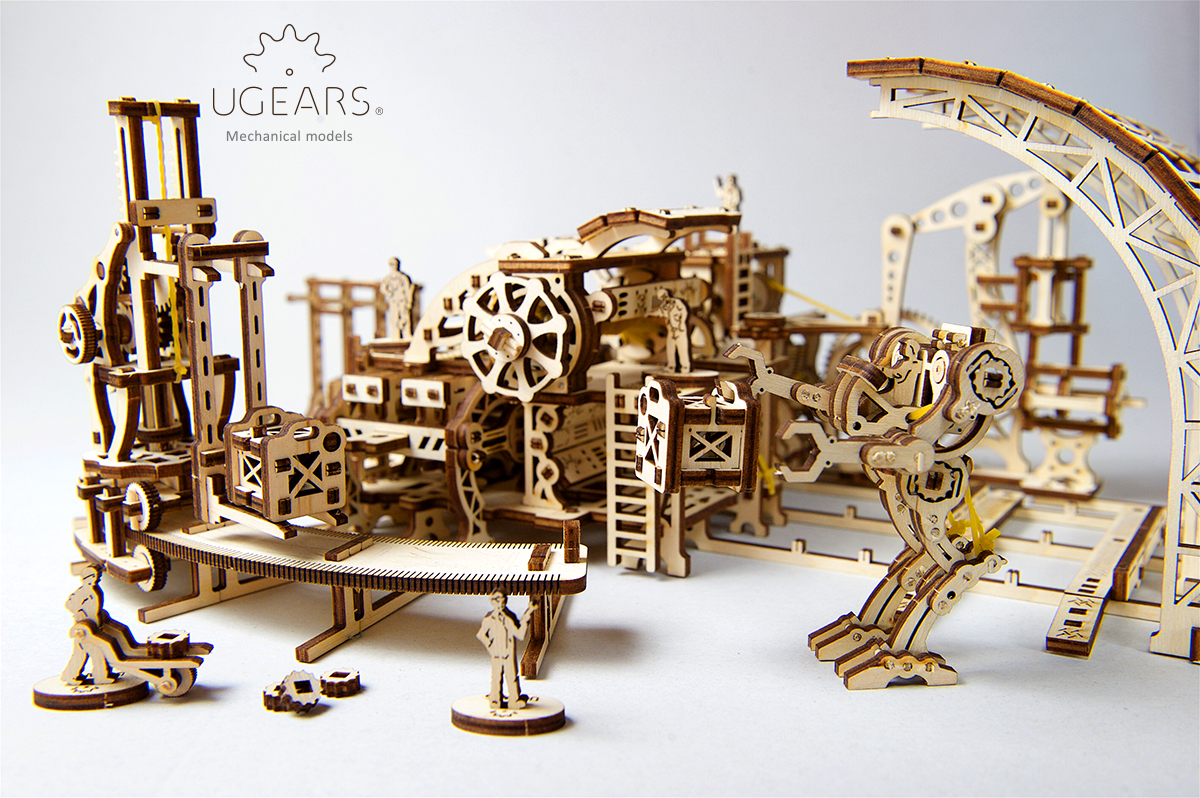 Ugears Robot Factory Mechanical Town Series 9