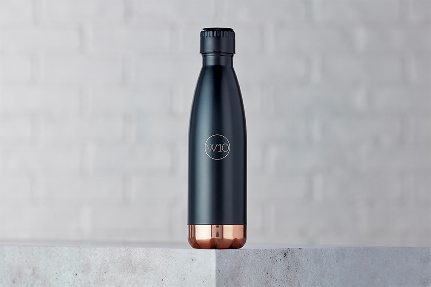 W10 Black Water Bottle - small