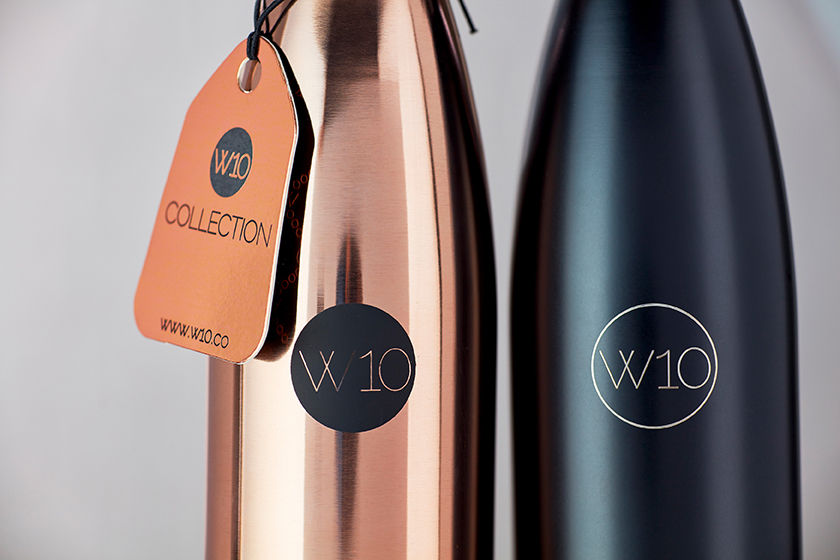 W10 Copper and Black Water Bottles - small