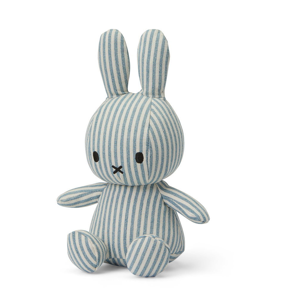 Miffy Sitting Denim stripe - 23 cm - 9''_2